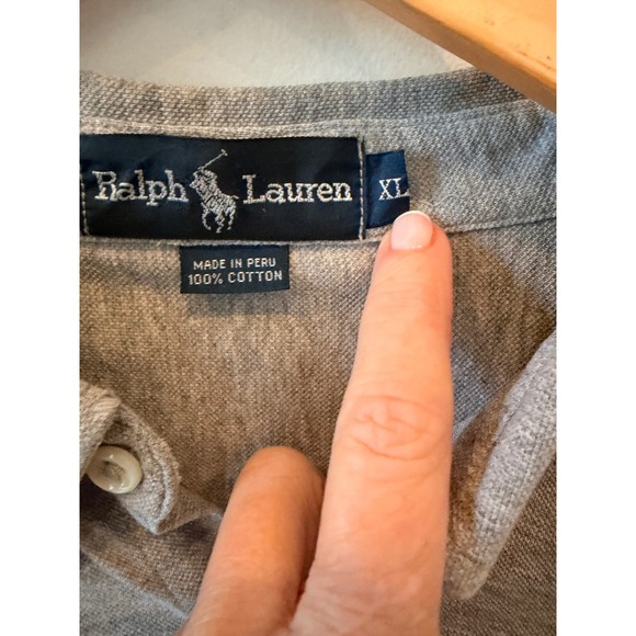 Ralph Lauren Mens XL Gray Short Sleeve Button Down Polo Shirt Pony Logo Cotton - Picture 2 of 6